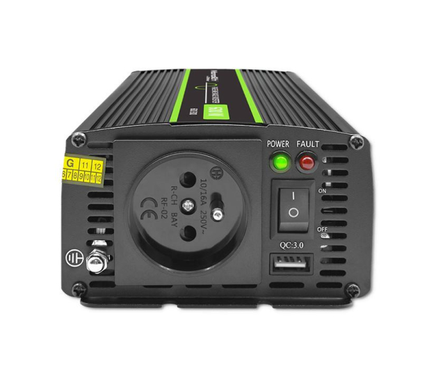 Qoltec Przetwornica napięcia 300W/600W 24V na 230V Czysty Sin - 1144889 - zdjęcie 3